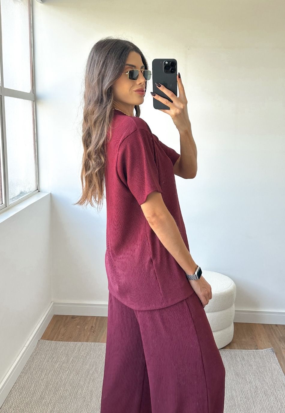 CONJUNTO ANARRUGA COMFY CHIC BORDÔ