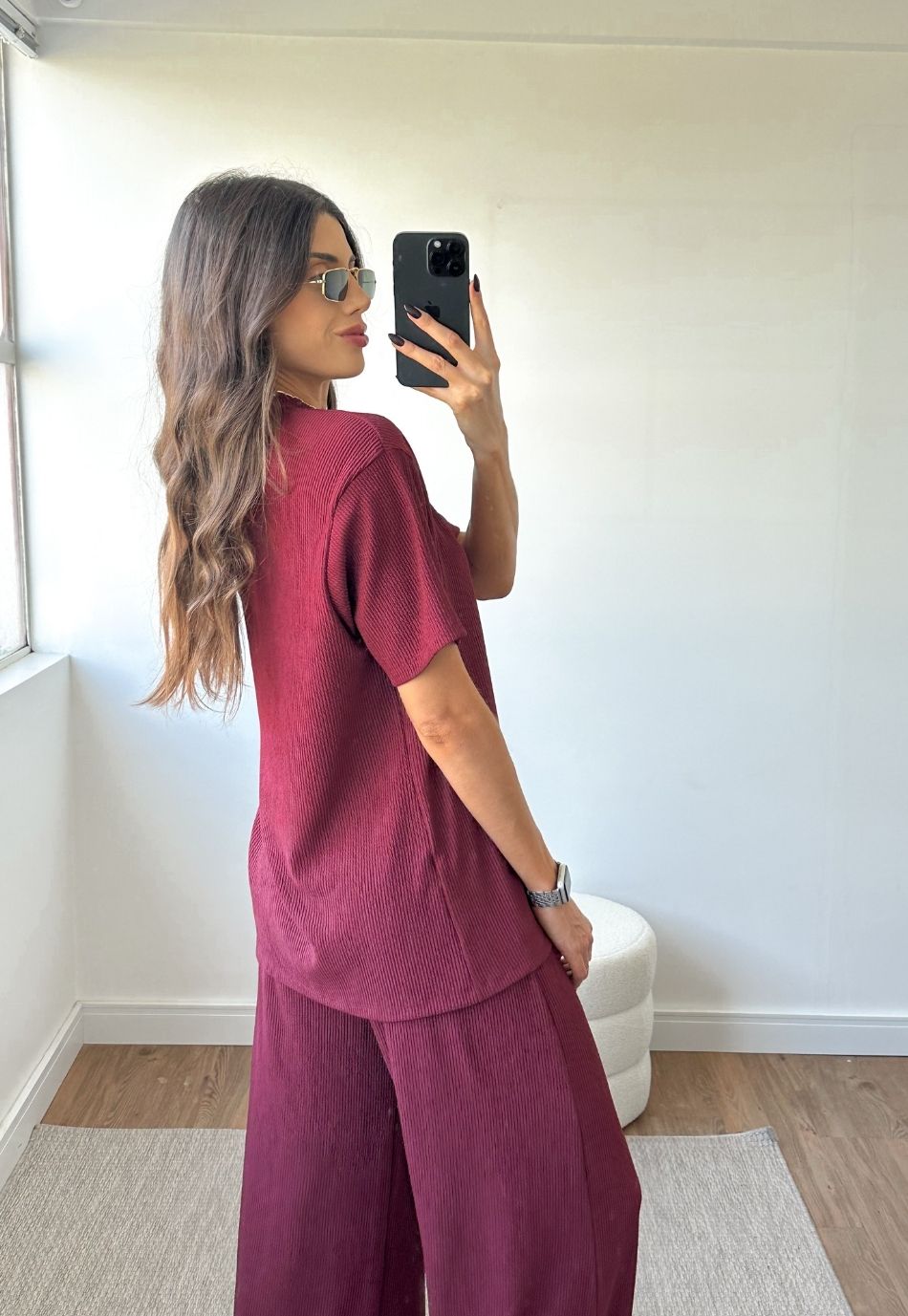 CONJUNTO ANARRUGA COMFY CHIC BORDÔ