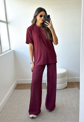 CONJUNTO ANARRUGA COMFY CHIC BORDÔ
