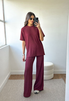 CONJUNTO ANARRUGA COMFY CHIC BORDÔ
